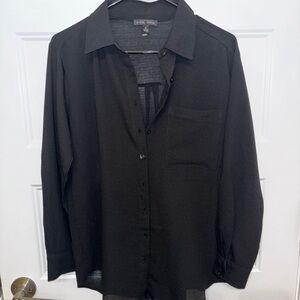 Moa Moa Women’s Black button up sheer blouse